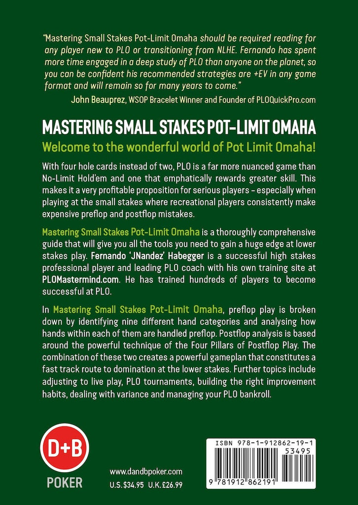 Mastering Small Stakes PotLimit Omaha book and ebook D&B Poker