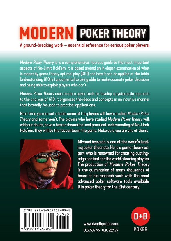 Modern Poker Theory book and ebook: front cover Modern Poker Theory book and ebook: front cover
