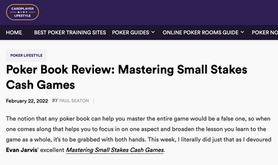 CardPlayerLifestyle.com review Mastering Small Stakes Cash Games