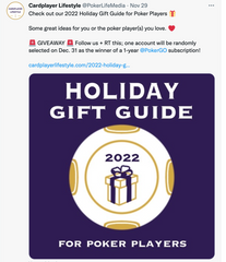 D&B are the number holiday gift idea on Cardplayer Lifestyle