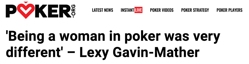 Lexy Gavin-Mather interview on poker.org – D&B Poker - Books, eBooks & more